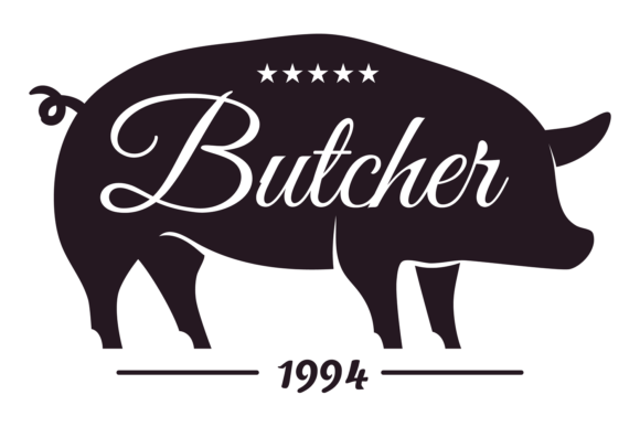Download A Black and White Logo of a Pig with the - Premium Bundle
