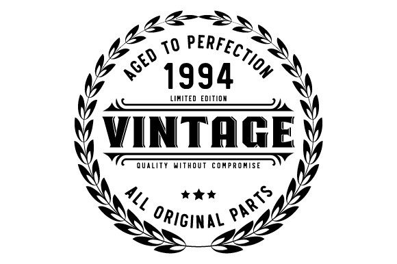 Download Vintage 1994 Aged to Perfection SVG EPS - Premium Resources