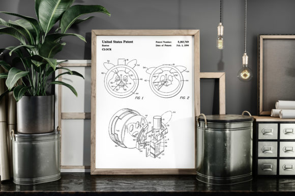 Download Children Clock Patent Poster Blueprint - Premium Bundle